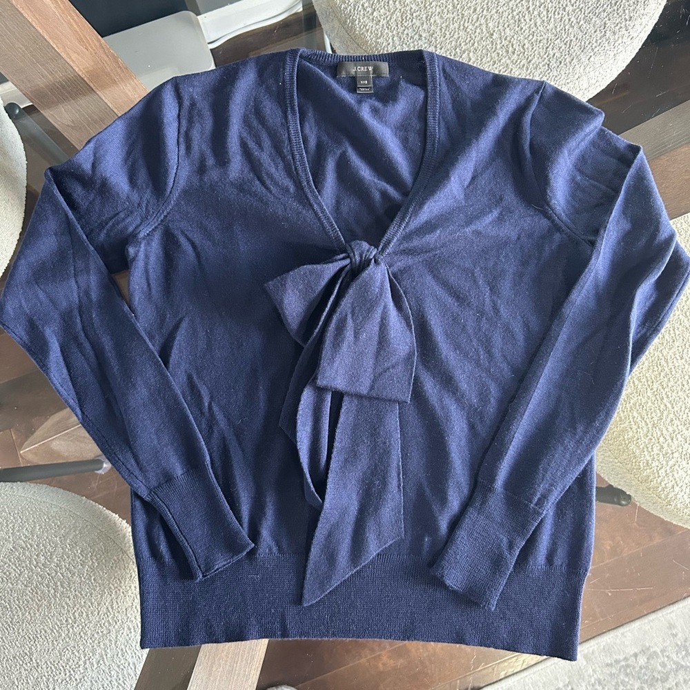 J, Crew Merino Wool Bow tie Sweater